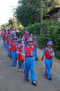 Parade in sport day of primary students.